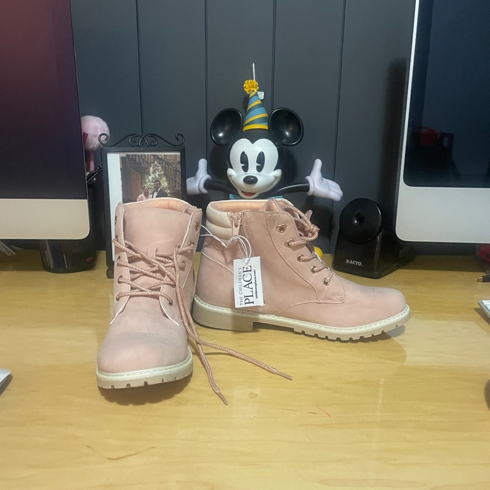 Children's Place Pink Lace-Up Boots
